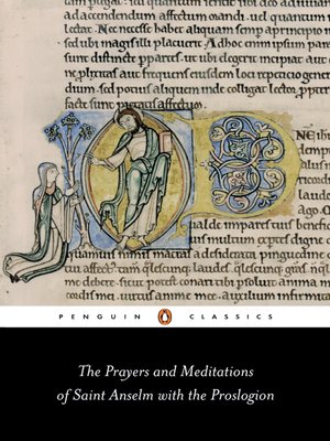 cover image of Prayers and Meditations of St. Anselm with the Proslogion